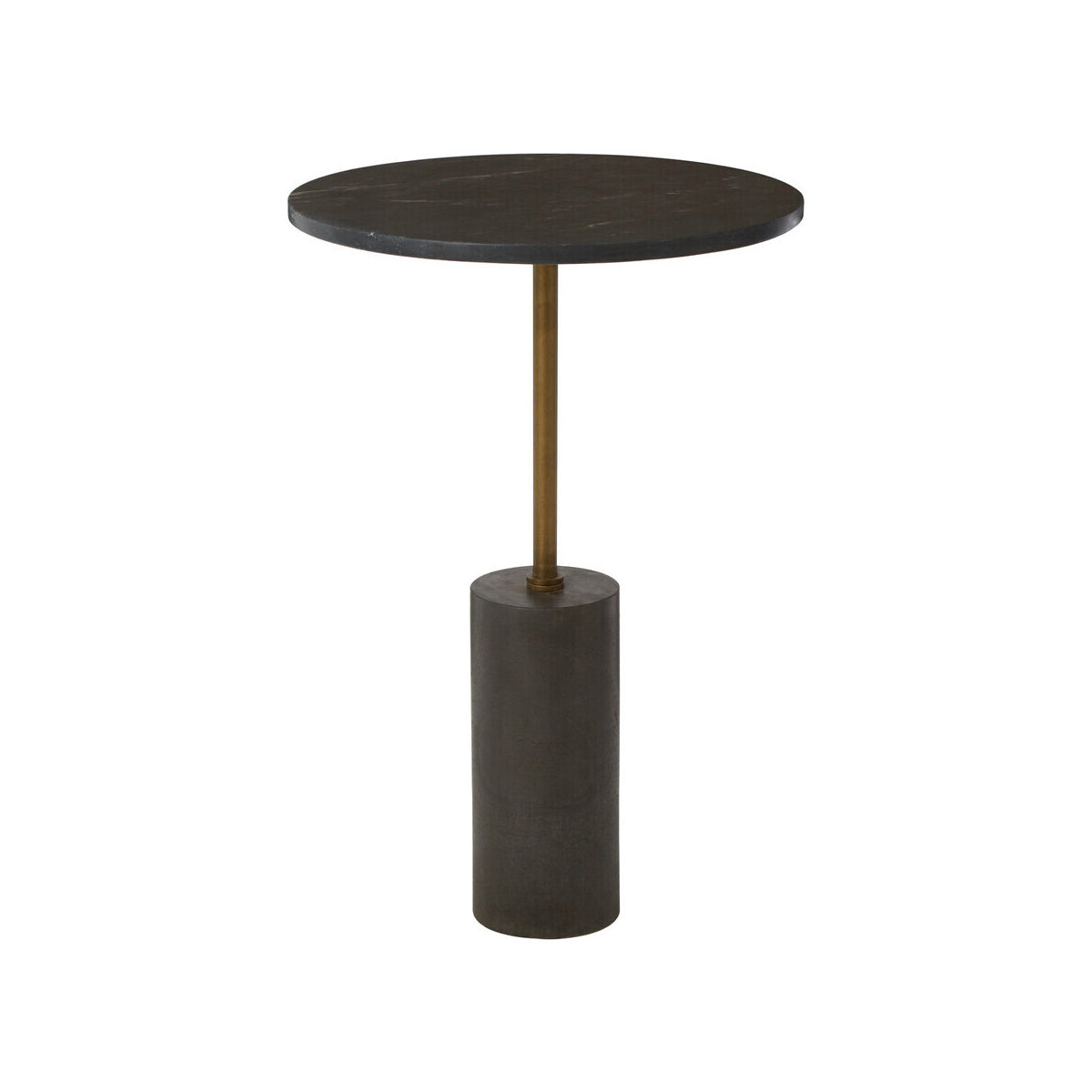Rany Black Marble Top Side Table