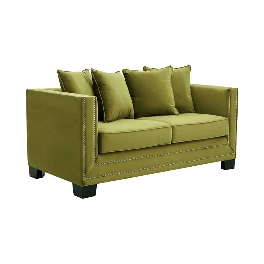 Sofia 2 Seat Moss Velvet Sofa