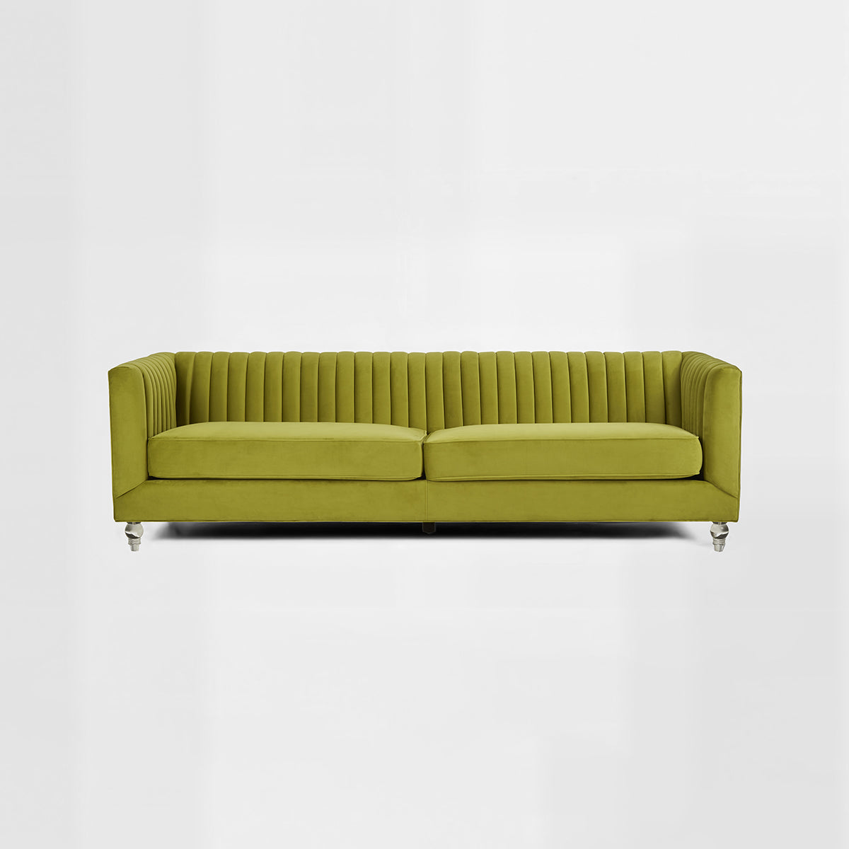 Brasa 3 Seat Green Velvet Sofa