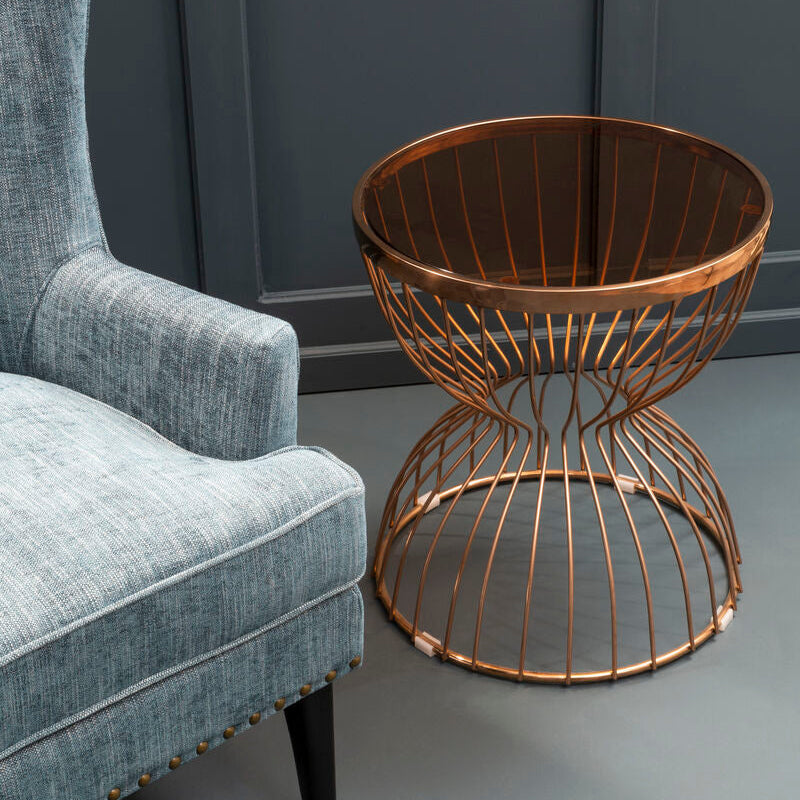 Tula Round Hourglass Base Side Table