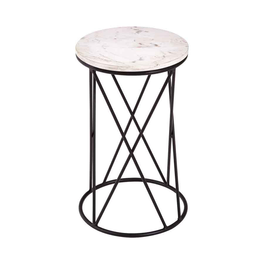 Shalimar Cross Design Round Side Table