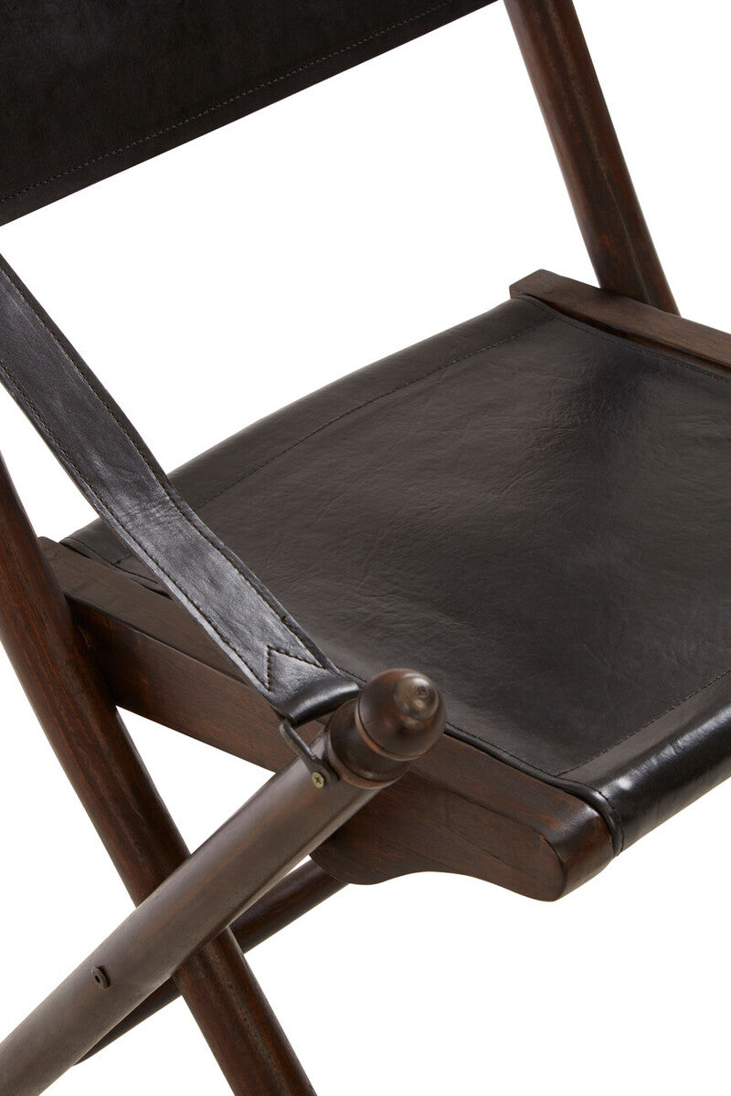 Inca Teak And Black Folding Chair