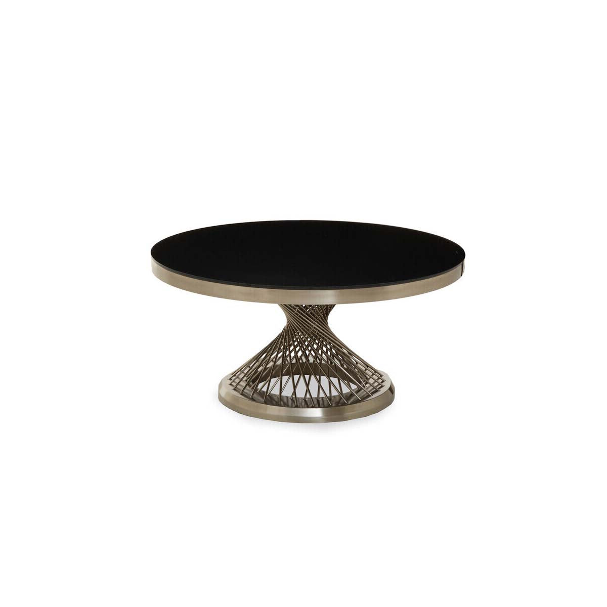 Anzio Coffee Table with Silver Base