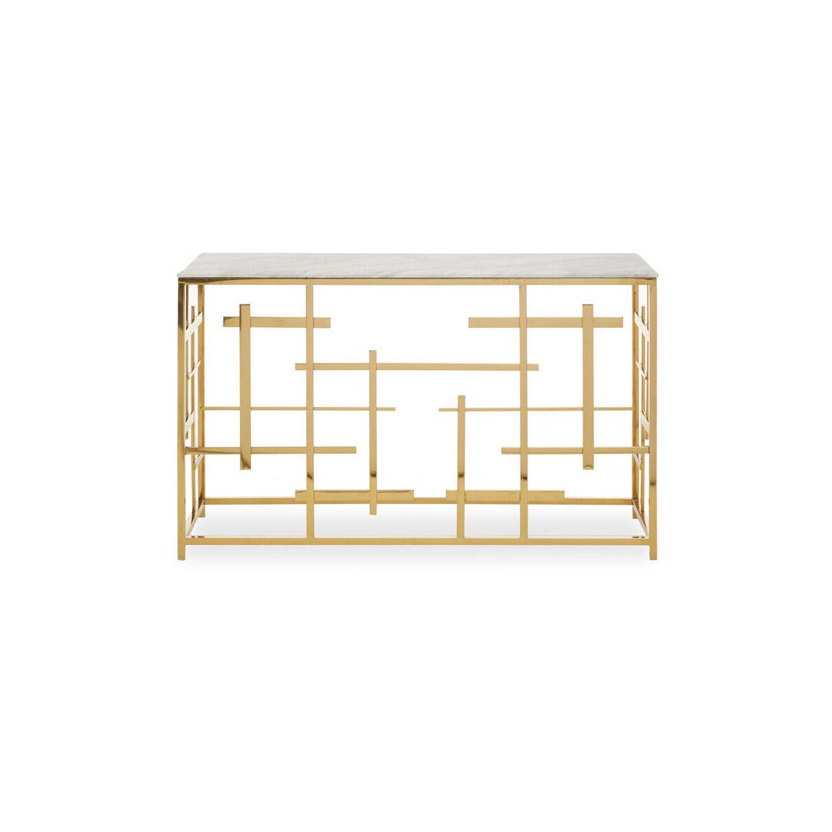 Aprilia White Marble Console Table