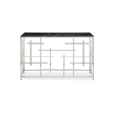 Aprilia Black Marble Console Table