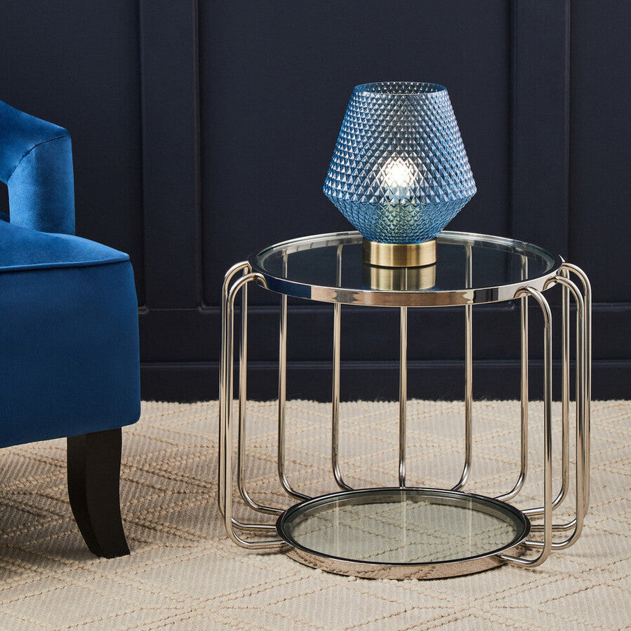 Oria Side Table With Glass Top