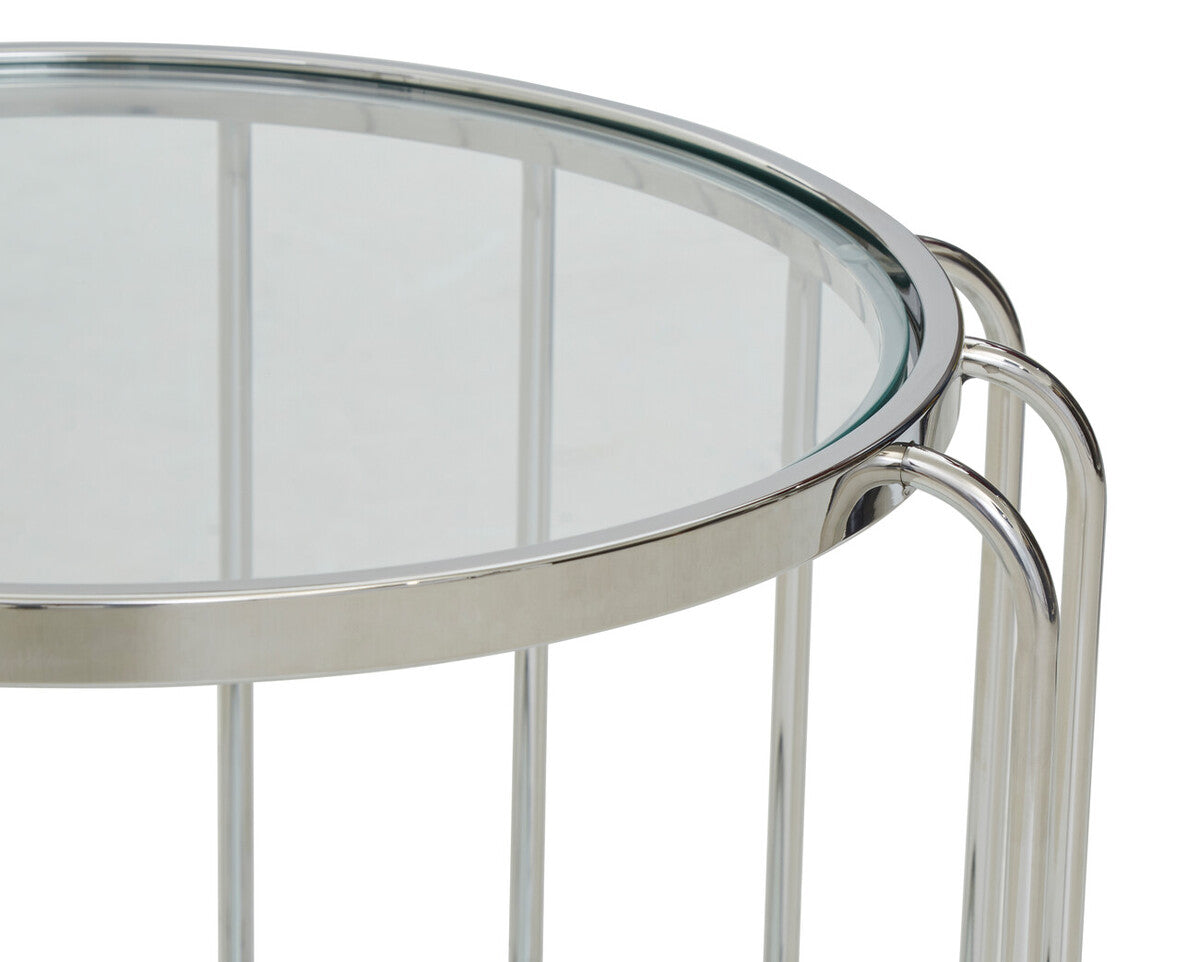 Oria Side Table With Glass Top