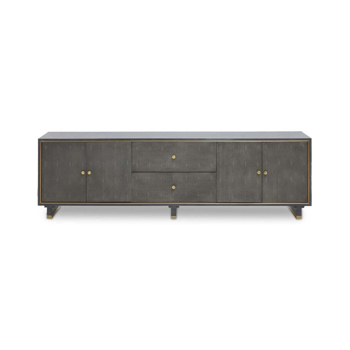 Deskey Grey Shagreen Effect Media Unit