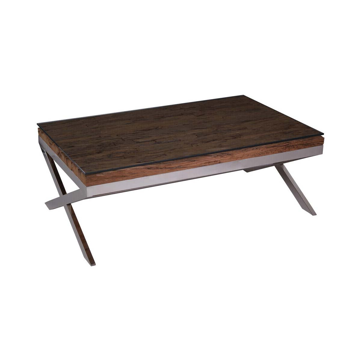 Kerala Natural Coffee Table With Cross Base