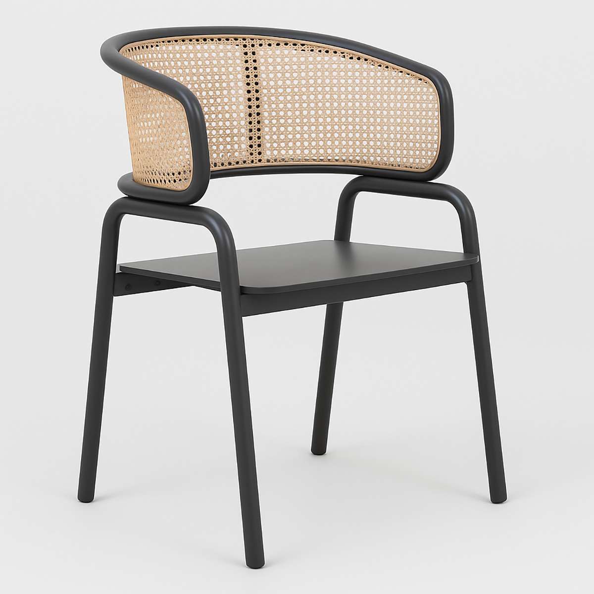 Corso Cane Rattan And Black Chair