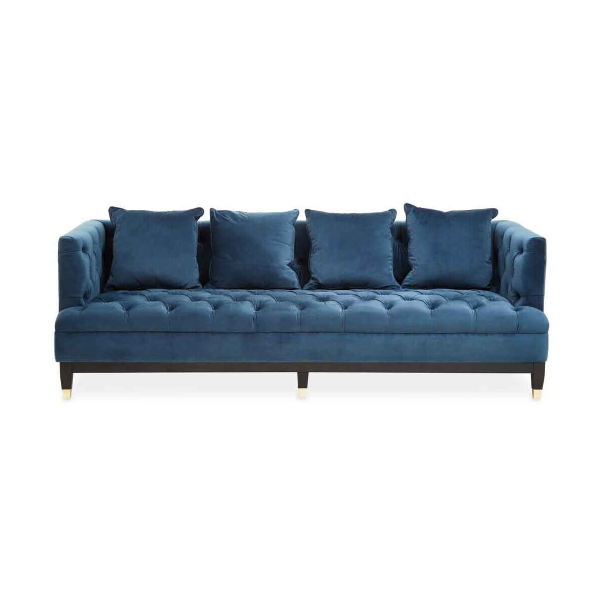 Sefira 3 Seat Navy Fabric Sofa