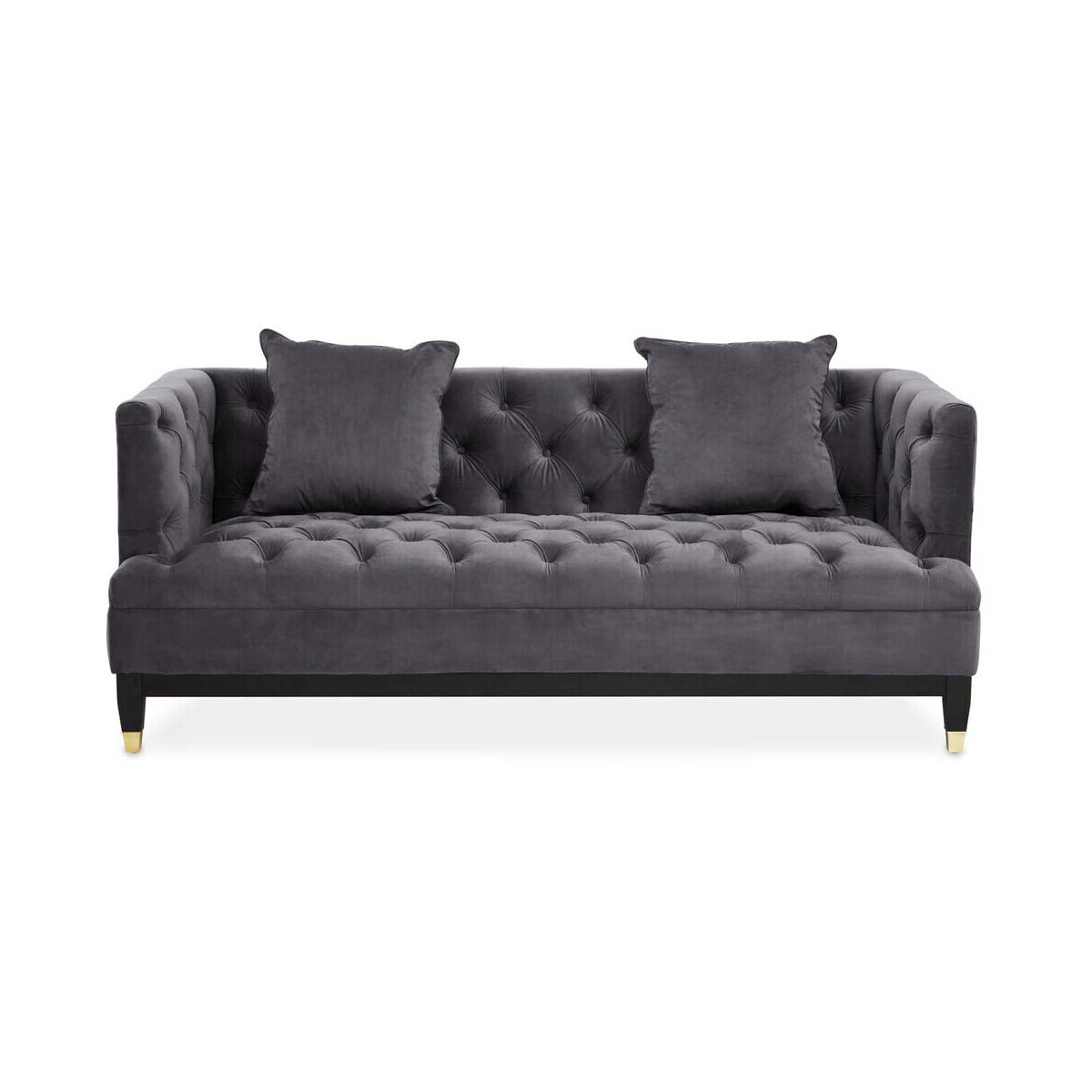 Sefira 2 Seat Viola Pirate Grey Fabric Sofa
