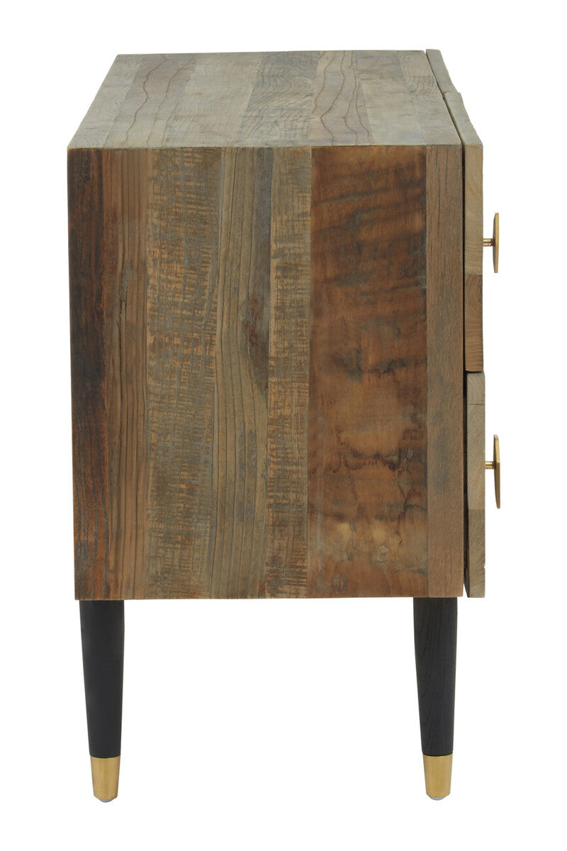 Malay Four Drawer Recycled Elm Wood Chest