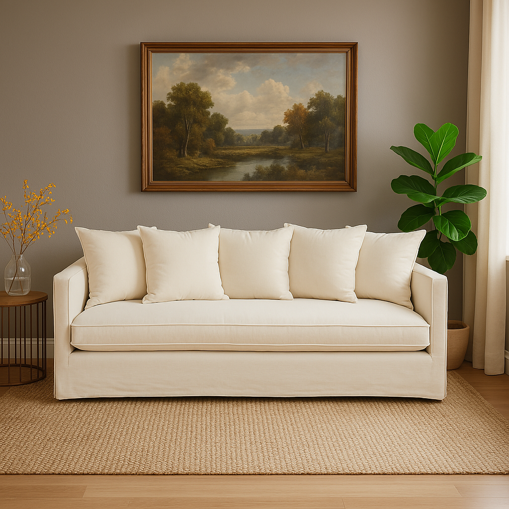 Antibes 3 Seat Cream Sofa