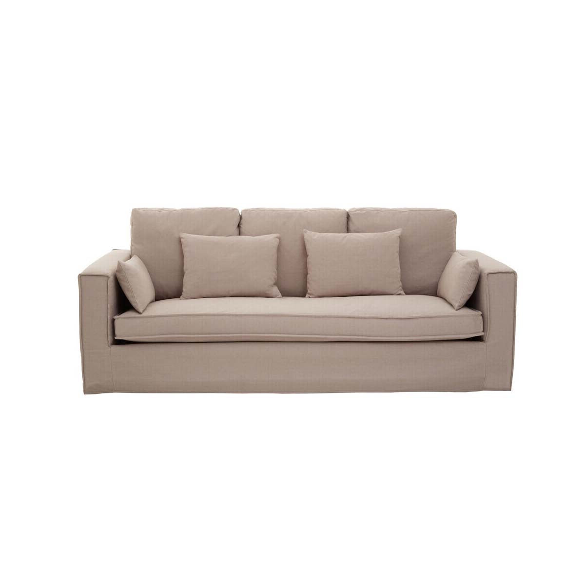 Menton 3 Seat Grey Fabric Sofa