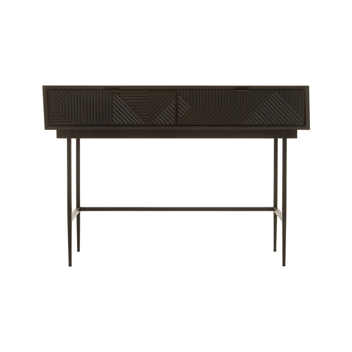 Jakara Black 2 Drawer Console Table