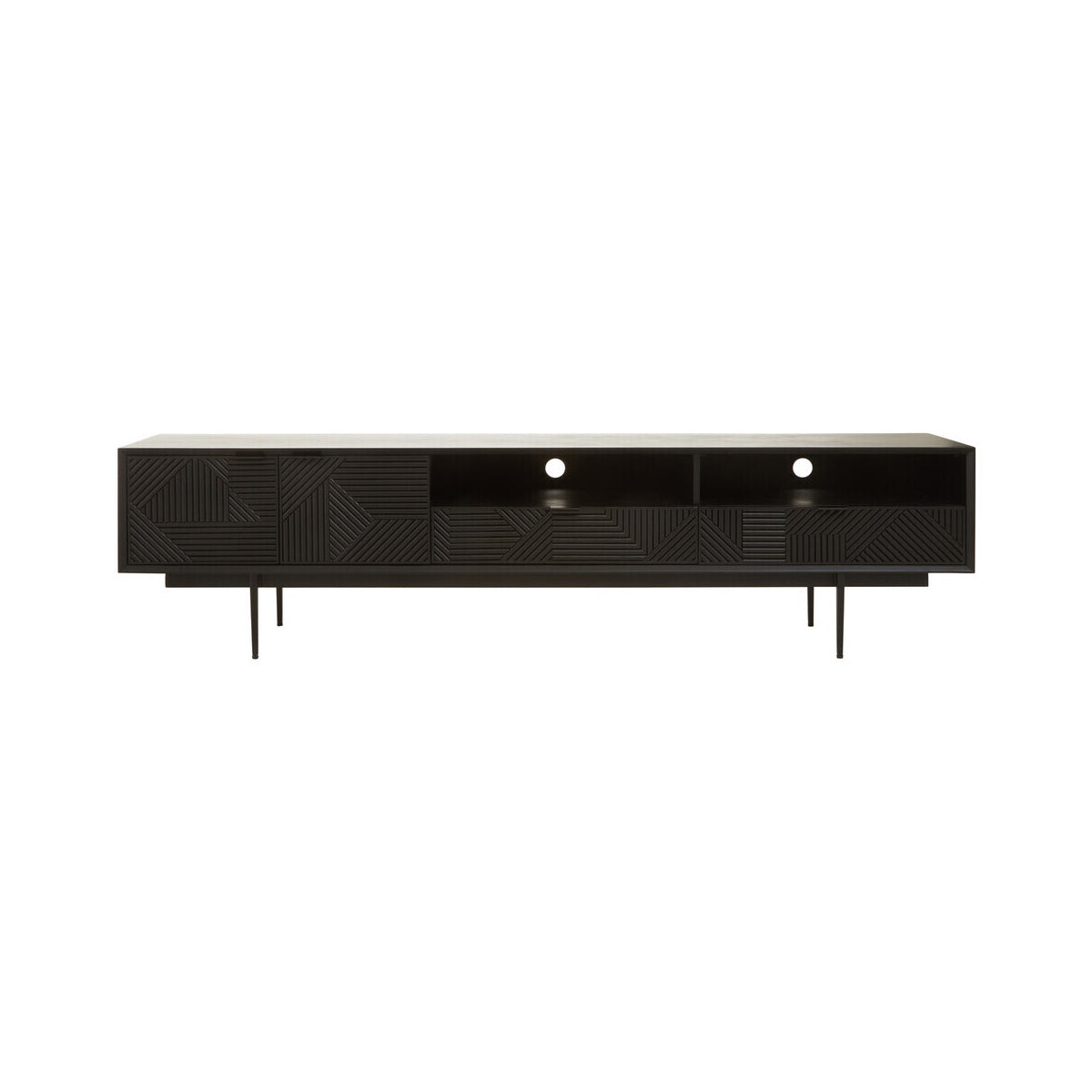 Jakara Black Finish Wooden Media Unit