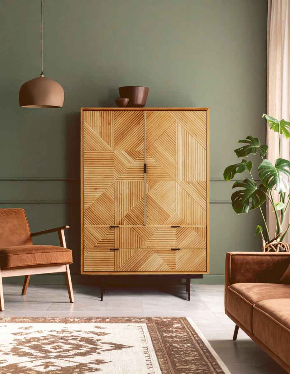 Jakara Natural Wooden Cabinet