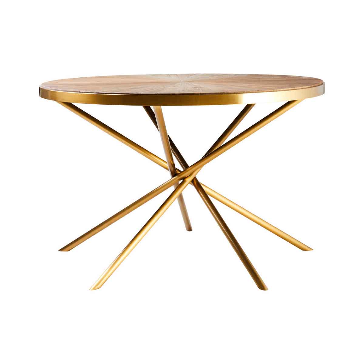 Jana Round Fir Wood Dining Table with Splayed Legs