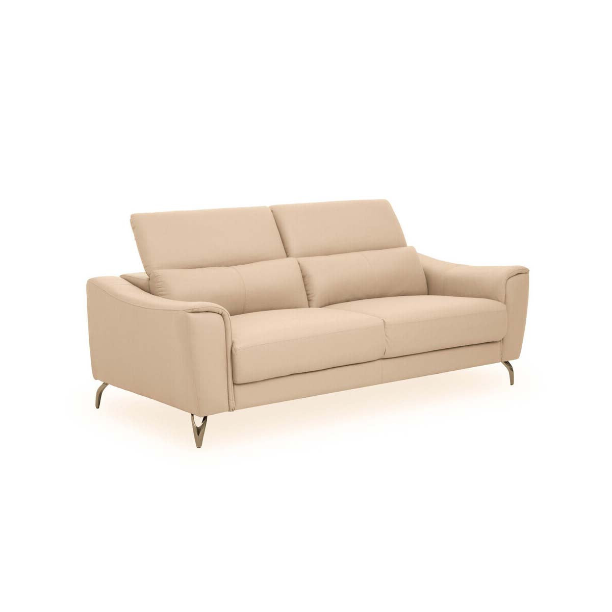 Padua 3 Seat Stone Leather Sofa