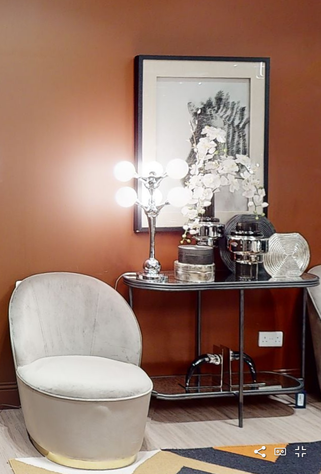 Tamra Mink Velvet Gold Base Chair