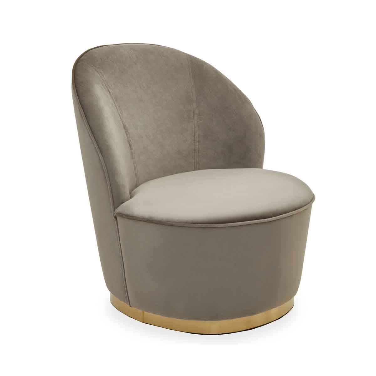 Tamra Mink Velvet Gold Base Chair