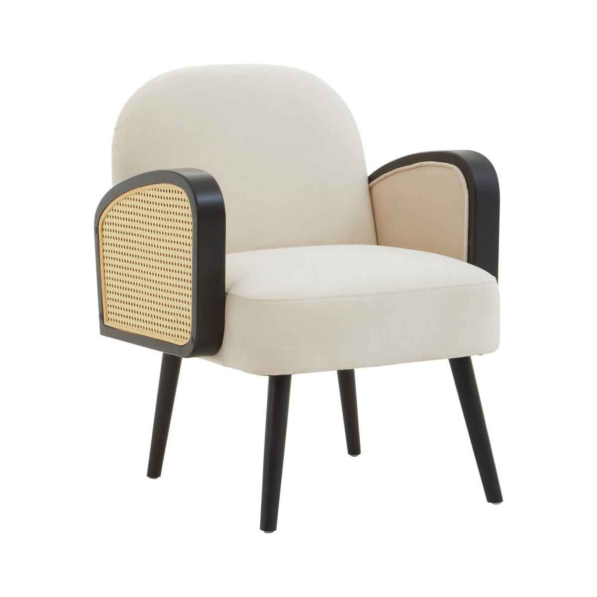 Hala Natural Velvet Armchair