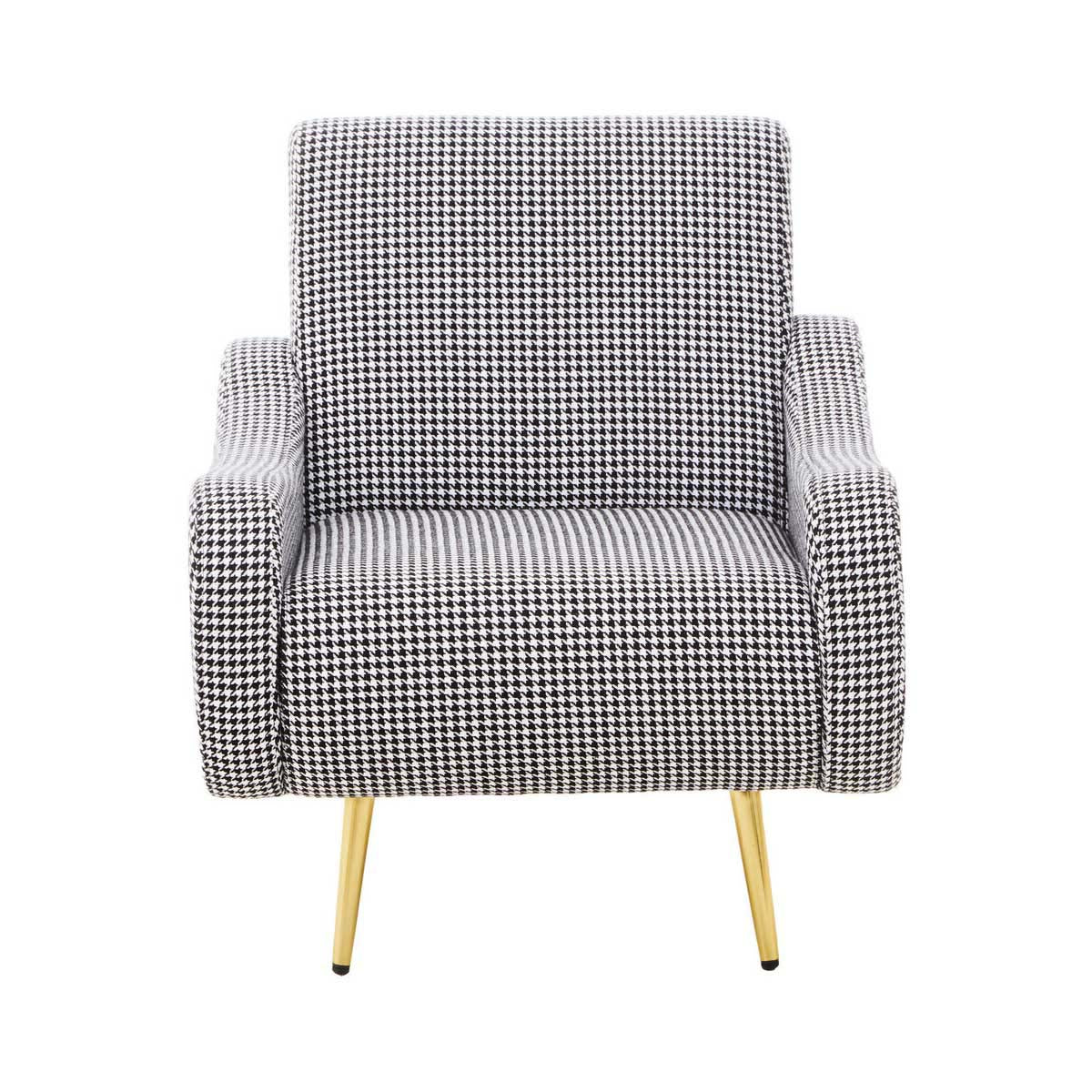 Holli Black And White Checked Armchair