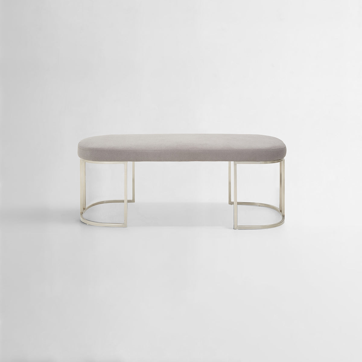 Gilden Grey Bench With Curved Base