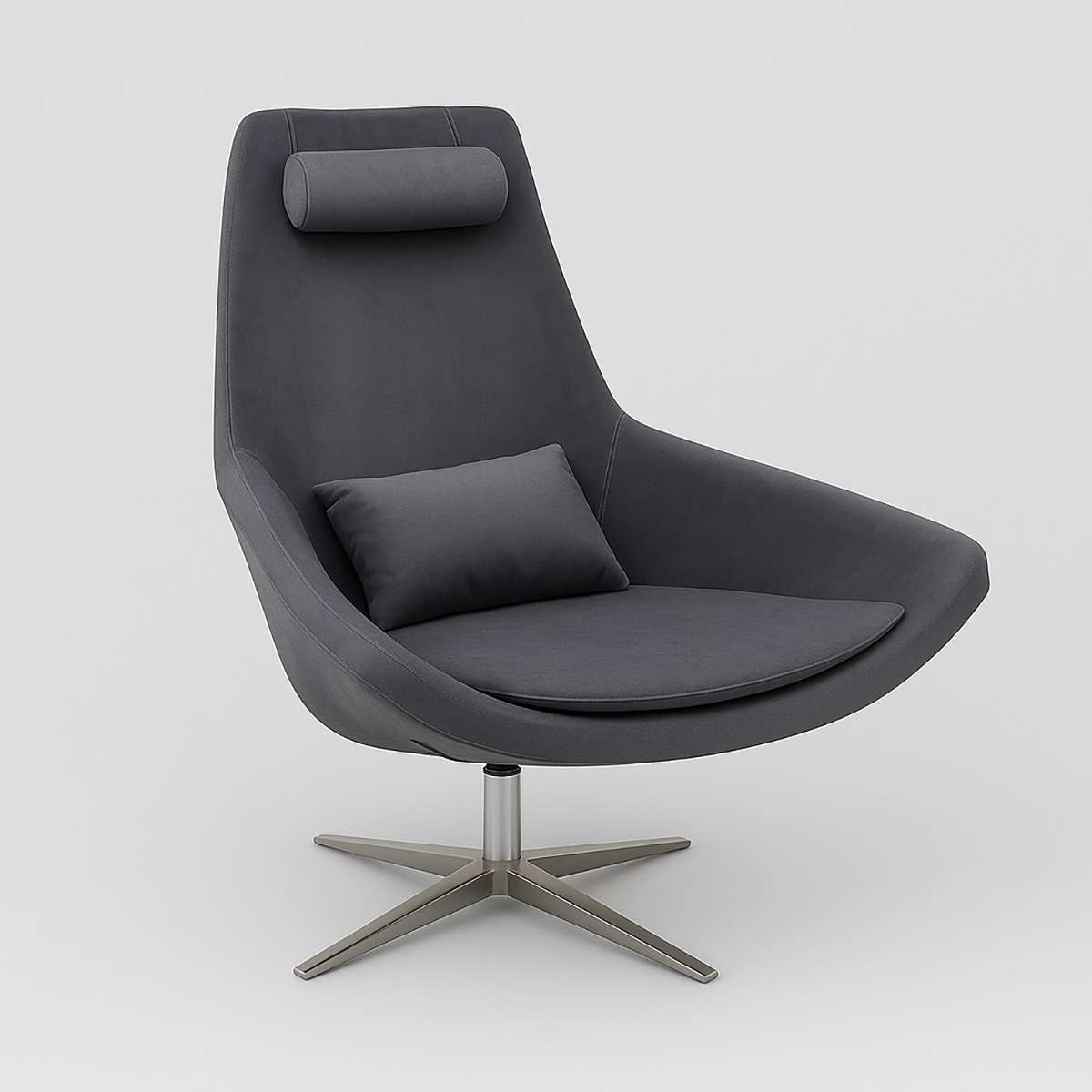 Kalo Grey Velvet Armchair