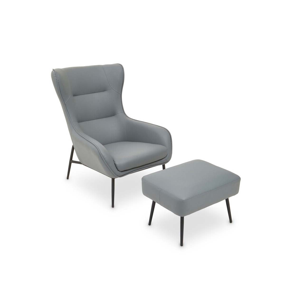 Kaiko Grey Armchair And Footstool