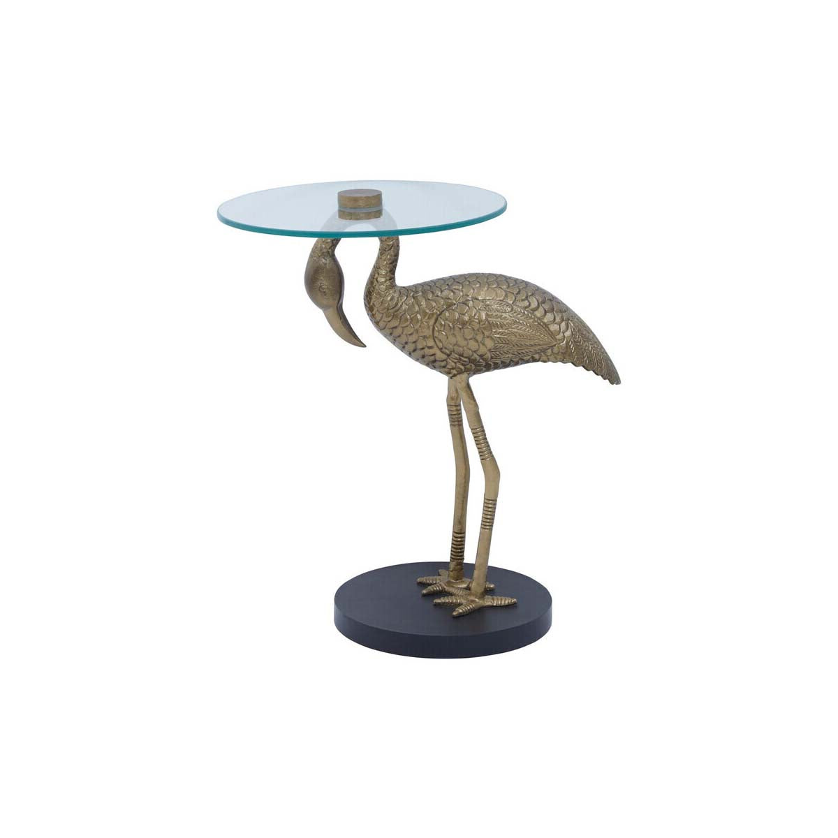 Inventivo Clear Glass Pelican Side Table