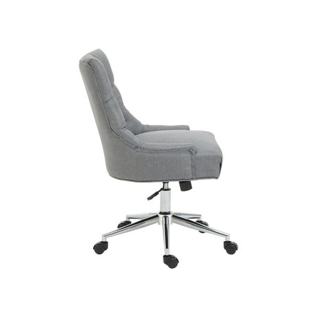 Anita Grey Fabric and Chrome Finish Base Home Office Chair