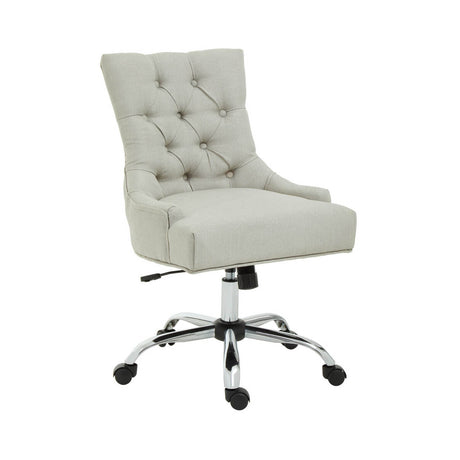 Anita Natural Fabric and Chrome Base Home Office Chair
