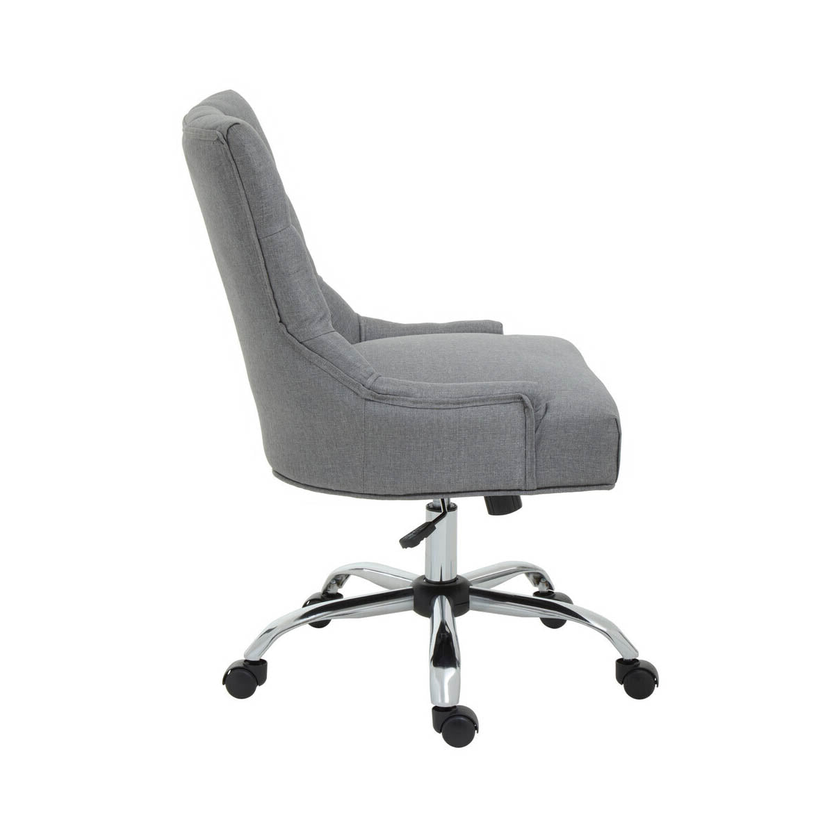 Anita Grey Fabric and Chrome Base Home Office Chair