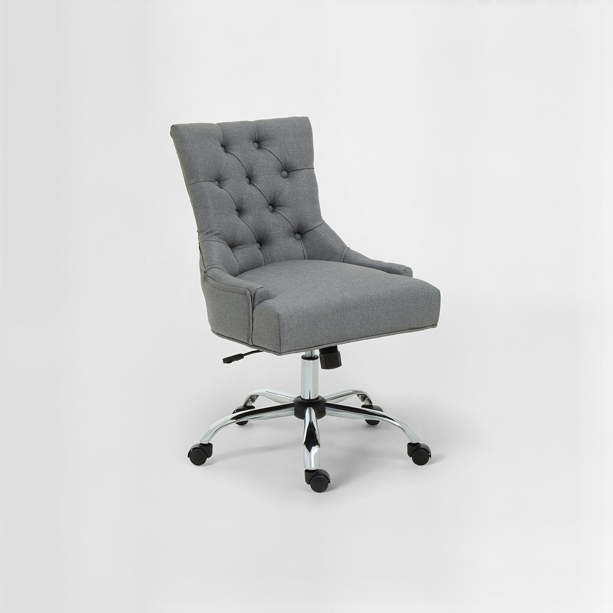 Anita Grey Fabric and Chrome Base Home Office Chair