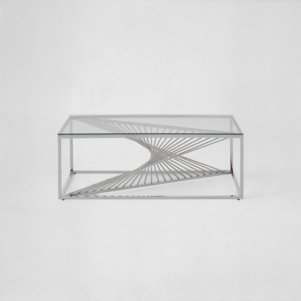 Amella Coffee Table With Silver Finish Frame