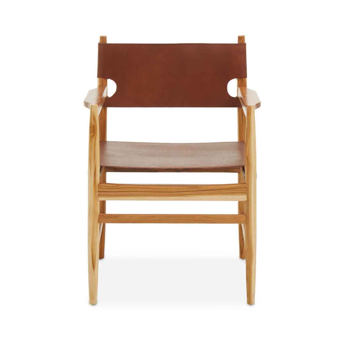 Kendari Antique Brown Leather Chair