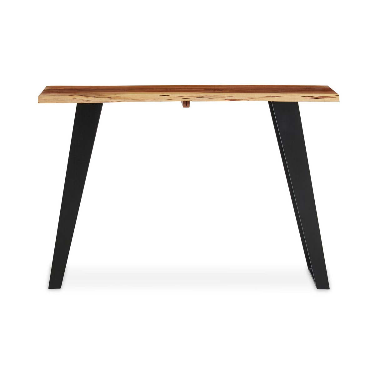 Surax Acacia Wood And Looped Iron Base Console Table