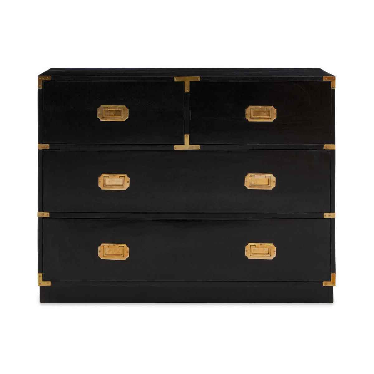 Sarter Four Drawer Black Mango Wood Chest