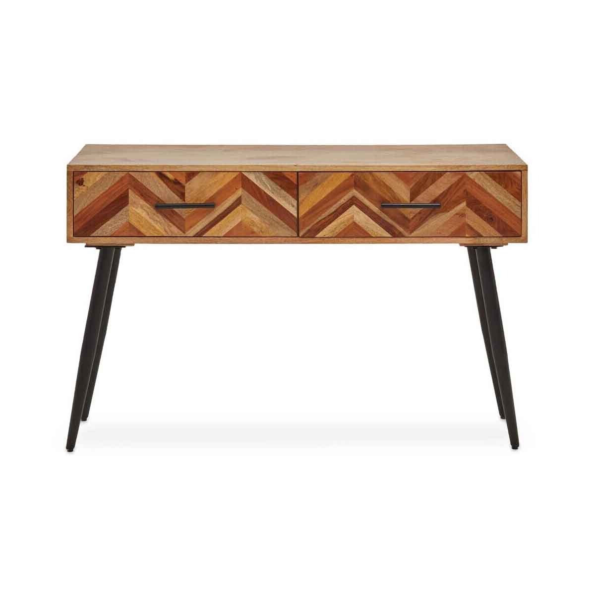 Boho Two Drawer Mango Wood Console Table