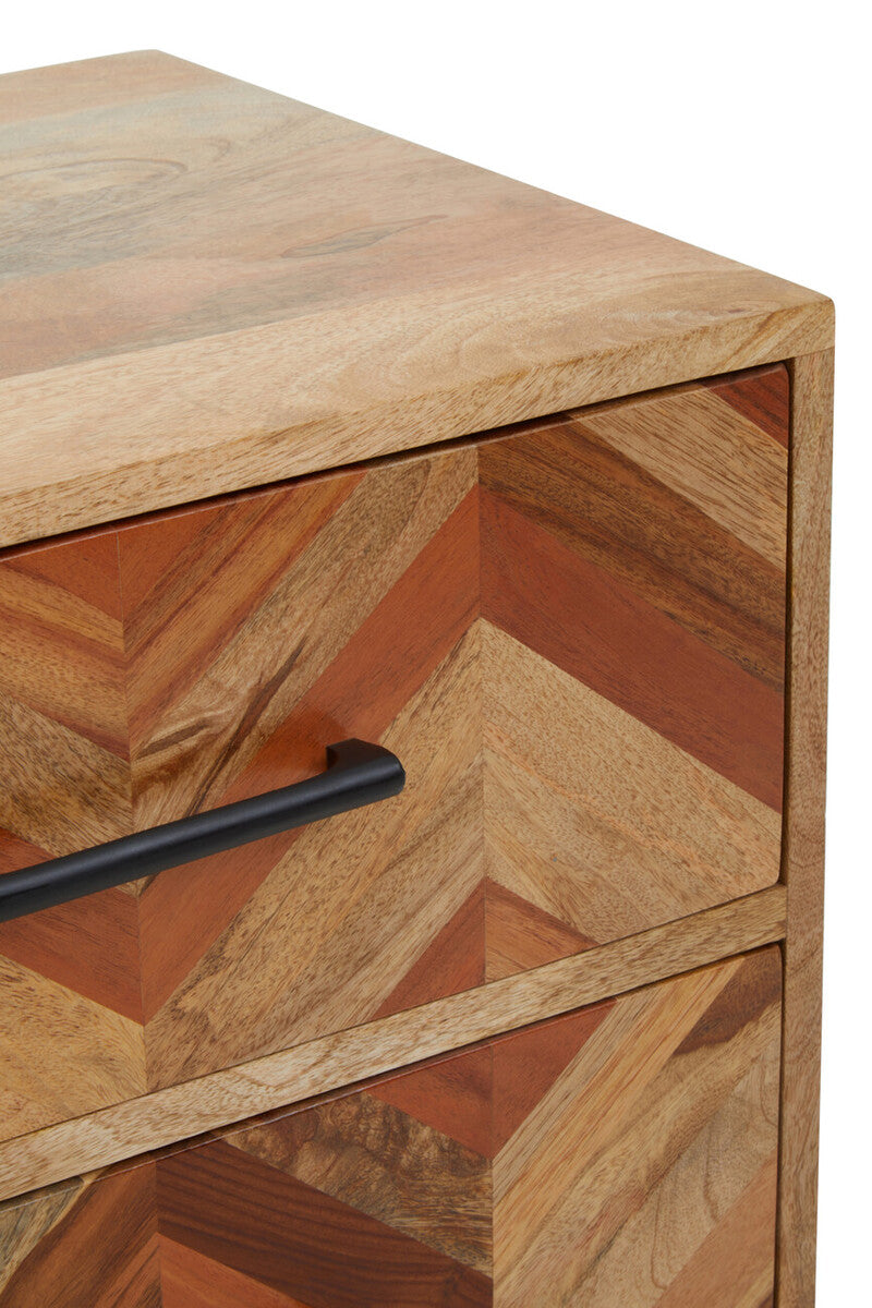 Boho Five Drawer Mango Wood Chest