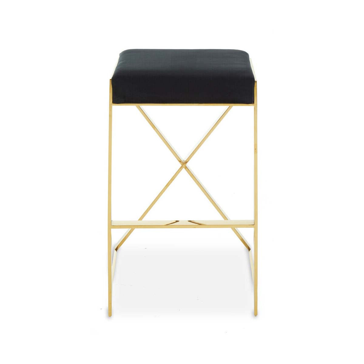 Azalea Black And Gold Finish Bar Stool
