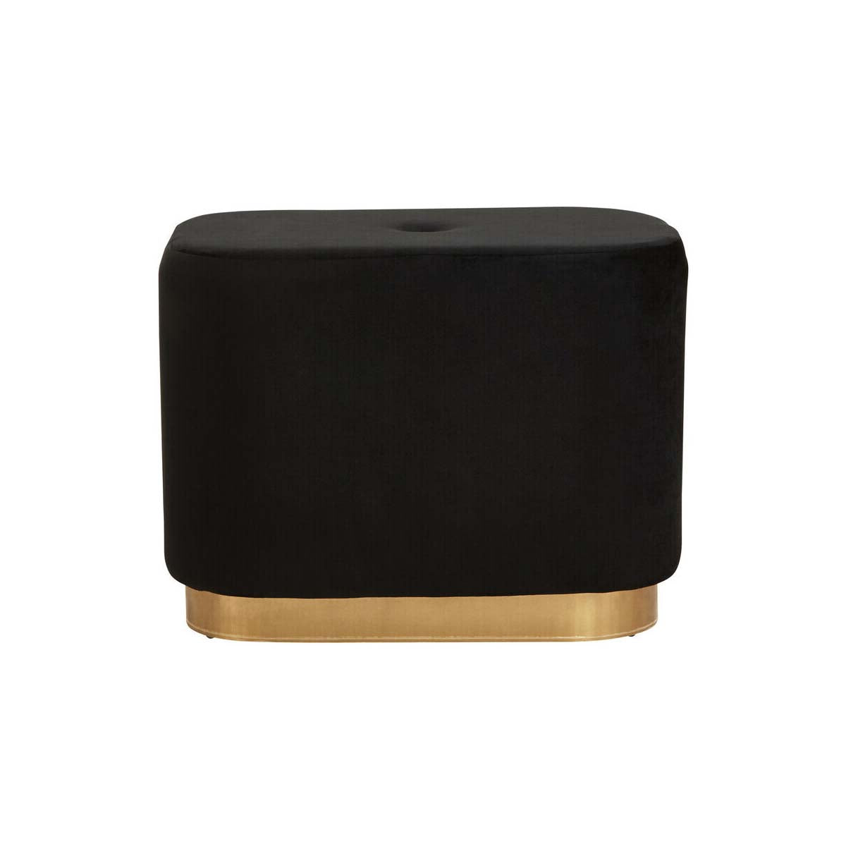 Hartford Black Stool With Matte Gold Base