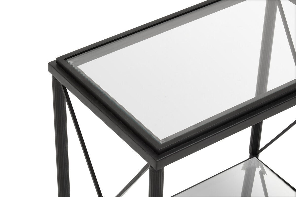 Axis Rectangular Black Finish Side Table