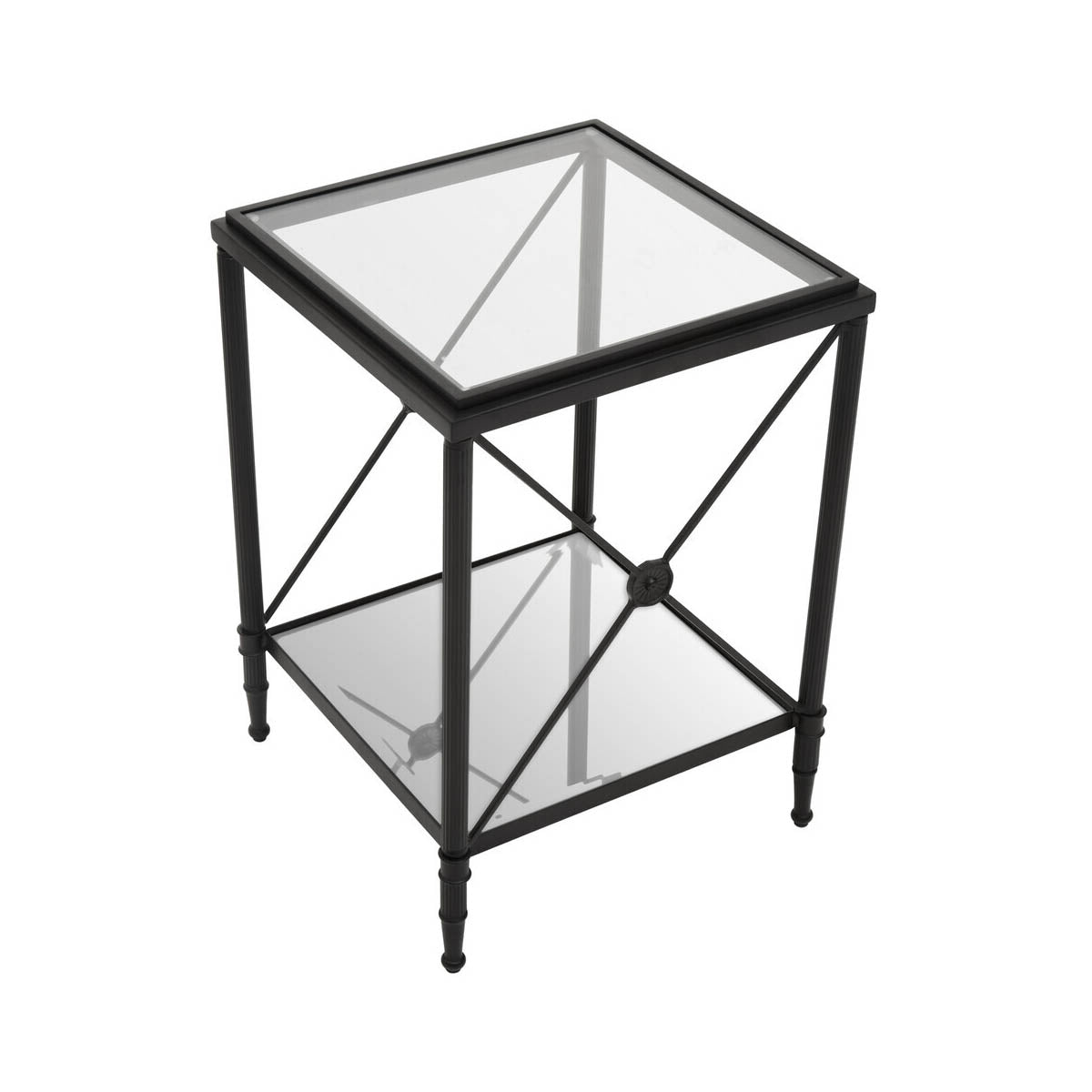 Axis Square Black Finish Side Table