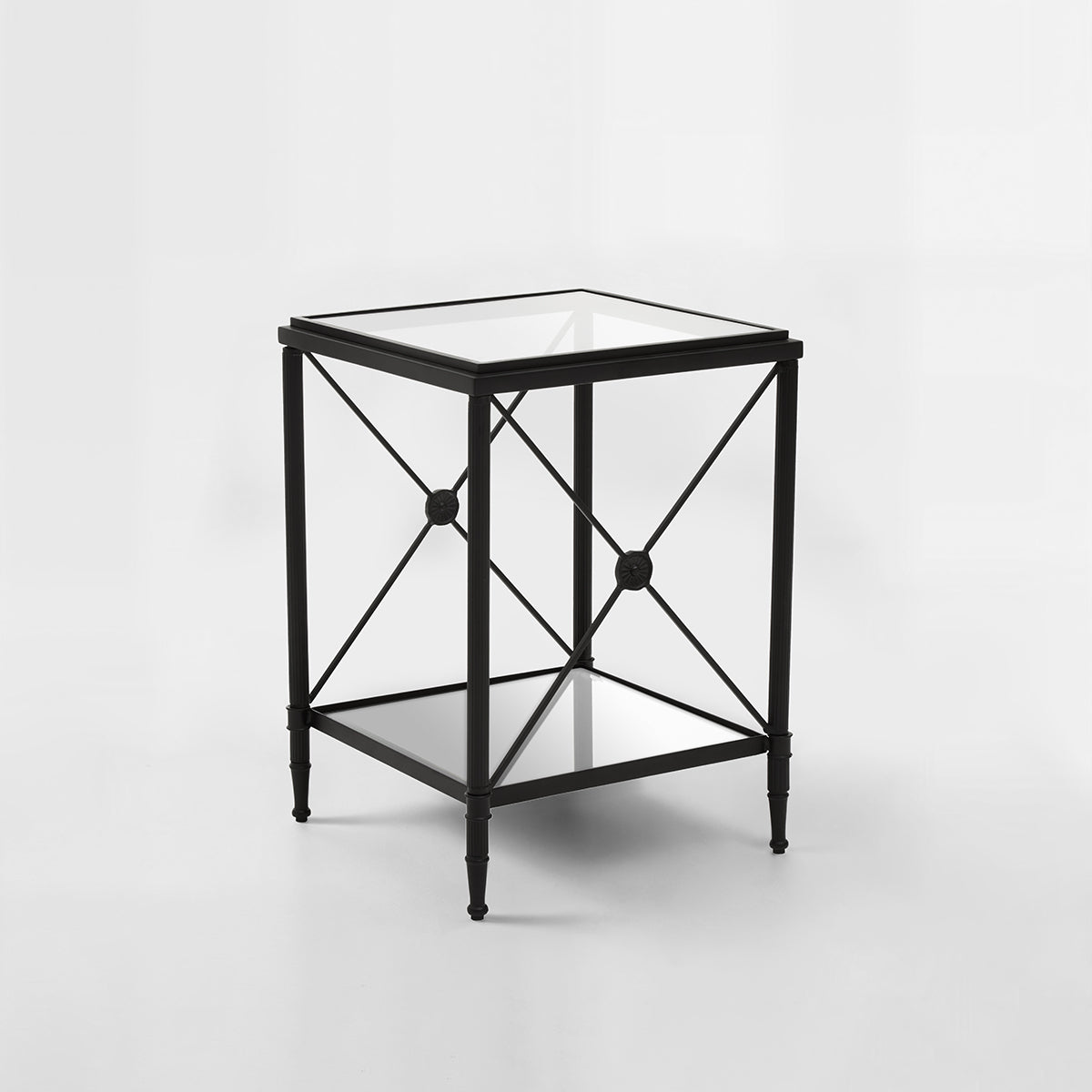 Axis Square Black Finish Side Table