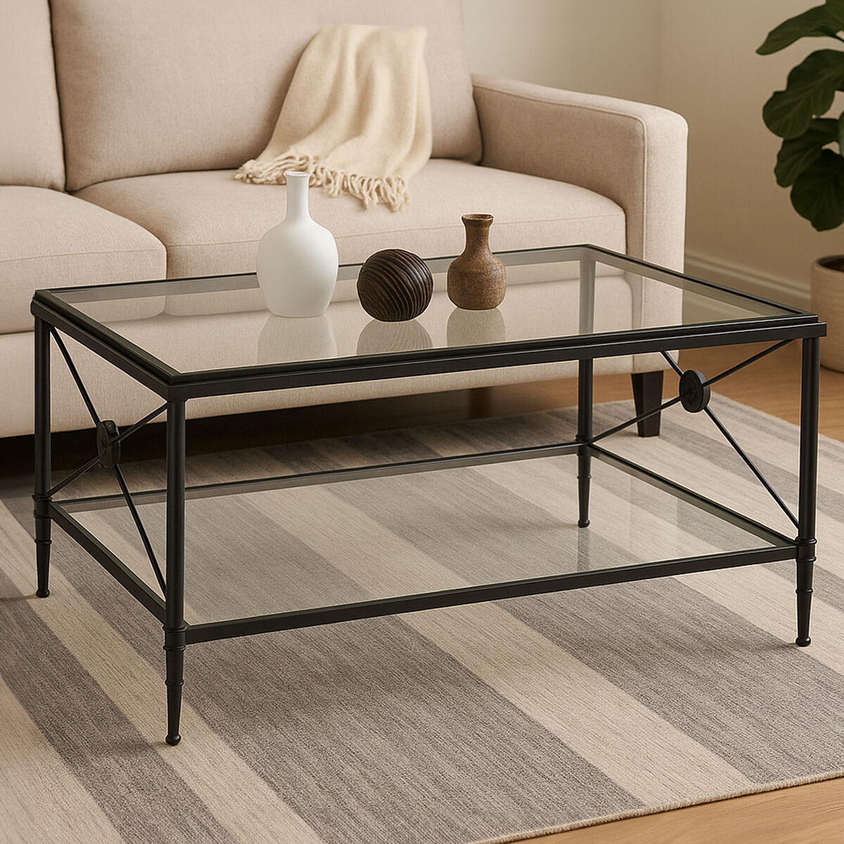 Axis Coffee Table With Black Finish Frame