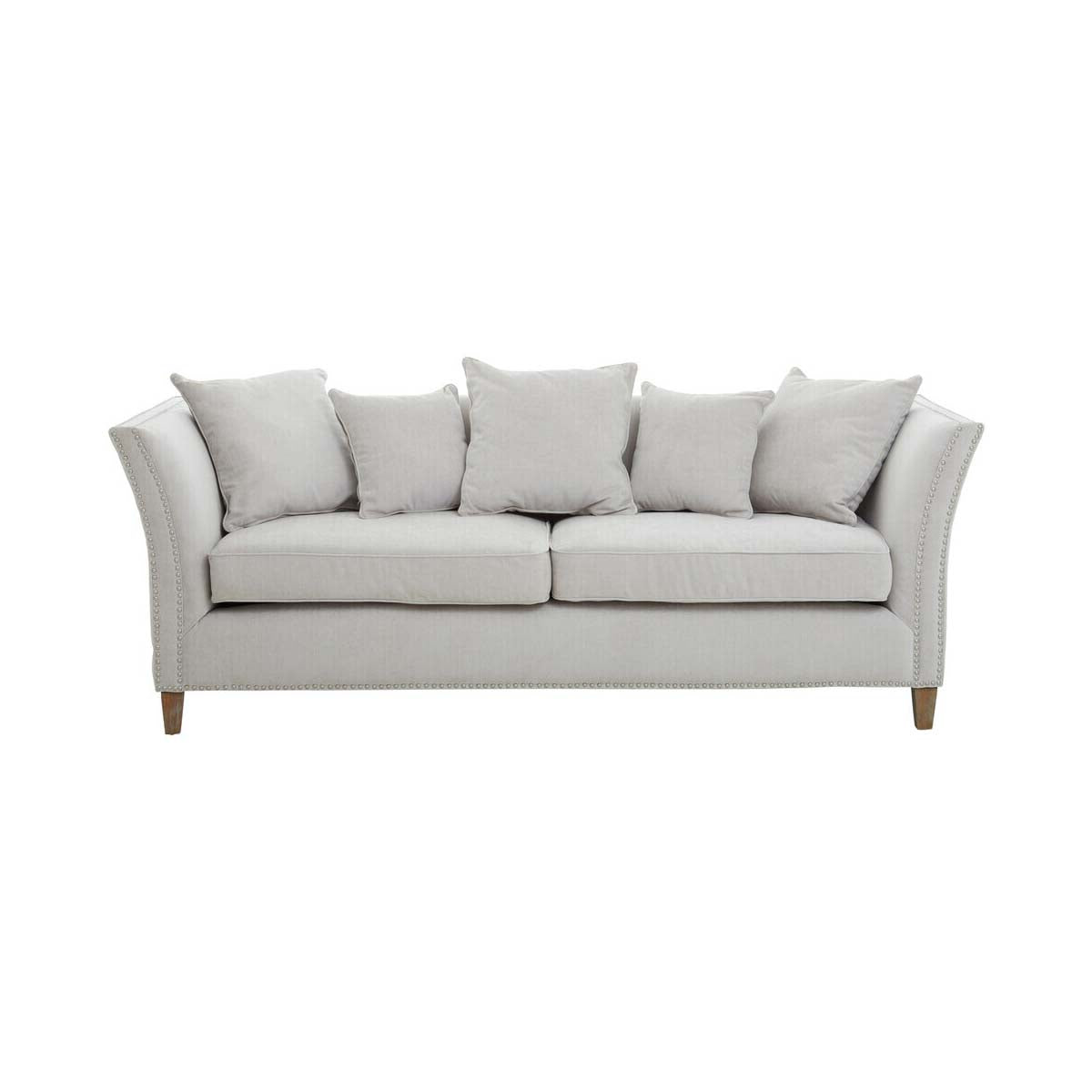 Sutton Three Seat Grey Fabric Sofa