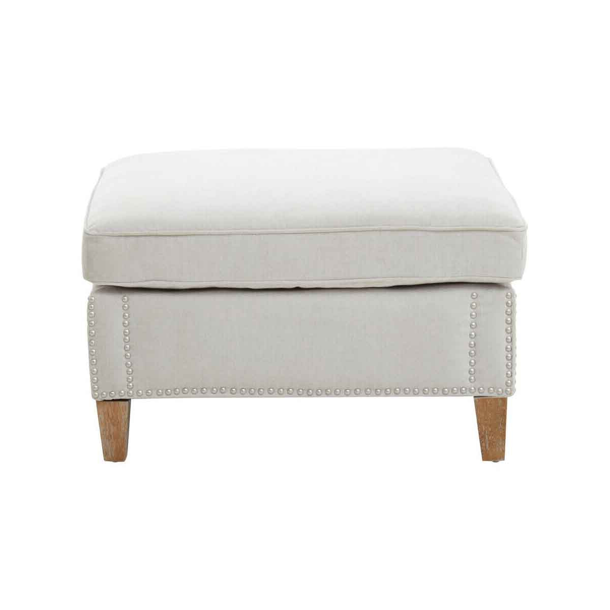 Sutton Grey Fabric Footstool